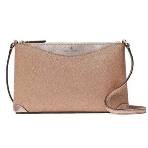 Kate Spade | Blush/Rose Gold Glitter | Crossbody Bag